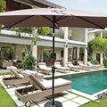 6 x 9ft Patio Umbrella Outdoor Waterproof Umbrella with Crank and Push Button Tilt without flap for Garden Backyard Pool Swimming Pool Market
