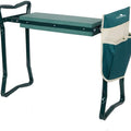 Bosonshop Garden Kneeler & Seat Folding Multi-Functional Steel Garden Stool with Tool Bag EVA Kneeling Pad