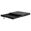 [Do Not Sell on Amazon]19" 1U Steel Plate DJ Drawer Equipment Cabinet with Keys Black