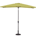 Rectangular Patio Umbrella 6.5 ft. x 10 ft. with Tilt, Crank and 6 Sturdy Ribs for Deck, Lawn, Pool in LIME GREEN