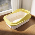 Cat Litter Pan Semi-Closed Anti-Splash with Litter Extra Large Cat Litter Box Anti-Odor Cat Poop Pan Cat Supplies